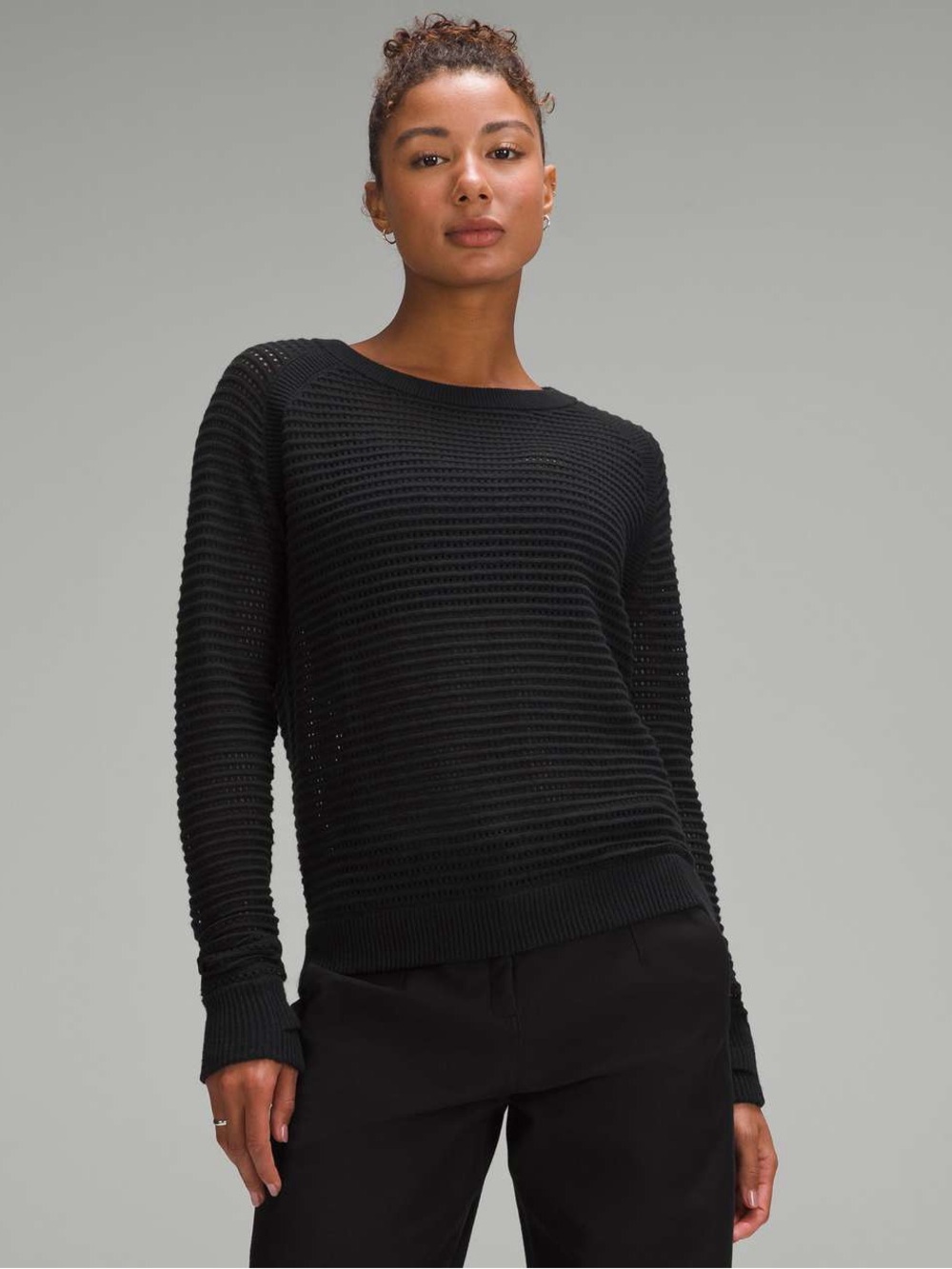 Lululemon Pointelle-Knit Cotton
Sweater - Black